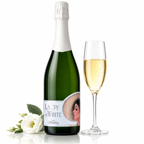 Alkoholfreie "Sekt" Alternative - Lady in White 0,75 Ltr.