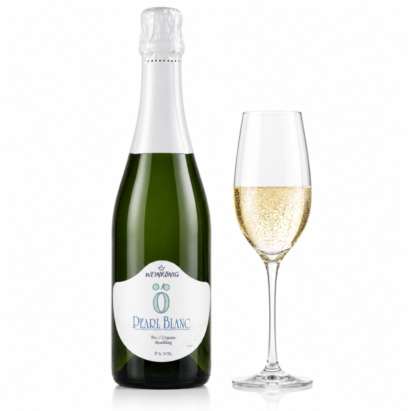 alkoholfreier BIO Sekt Alternative Pearl Blanc - schäumend 